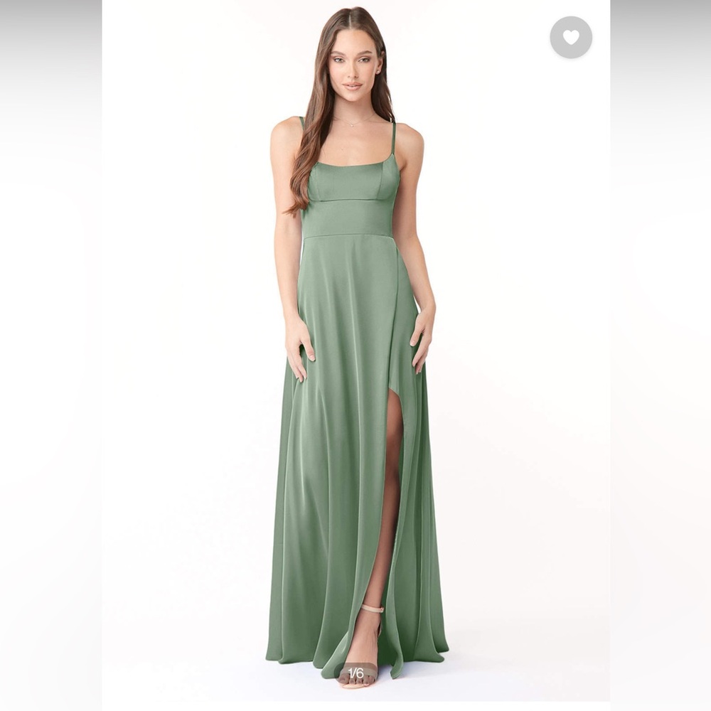 Azazie Halsey Dress Matcha size 8